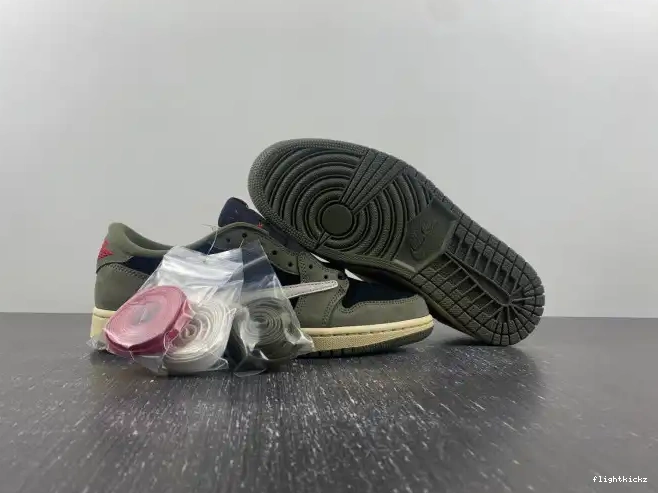 LOW X DM7866-002 JORDAN OG TRAVIS 'BLACK SCOTT OLIVE' SP 1 AIR 0506